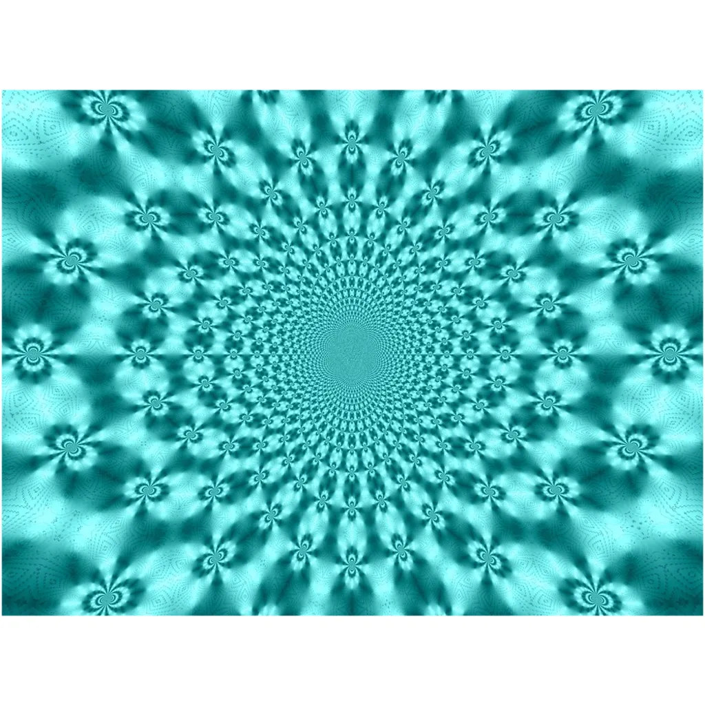 Teal Fractal w/ Fractals Canvas Posters