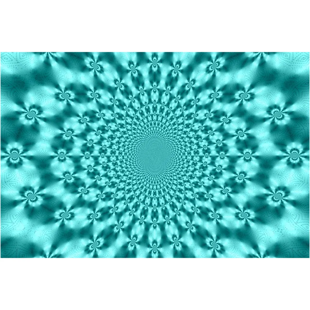 Teal Fractal w/ Fractals Canvas Posters