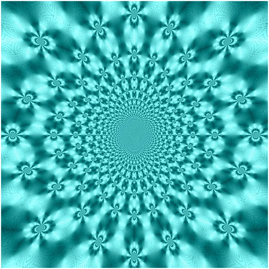 Teal Fractal w/ Fractals Canvas Posters