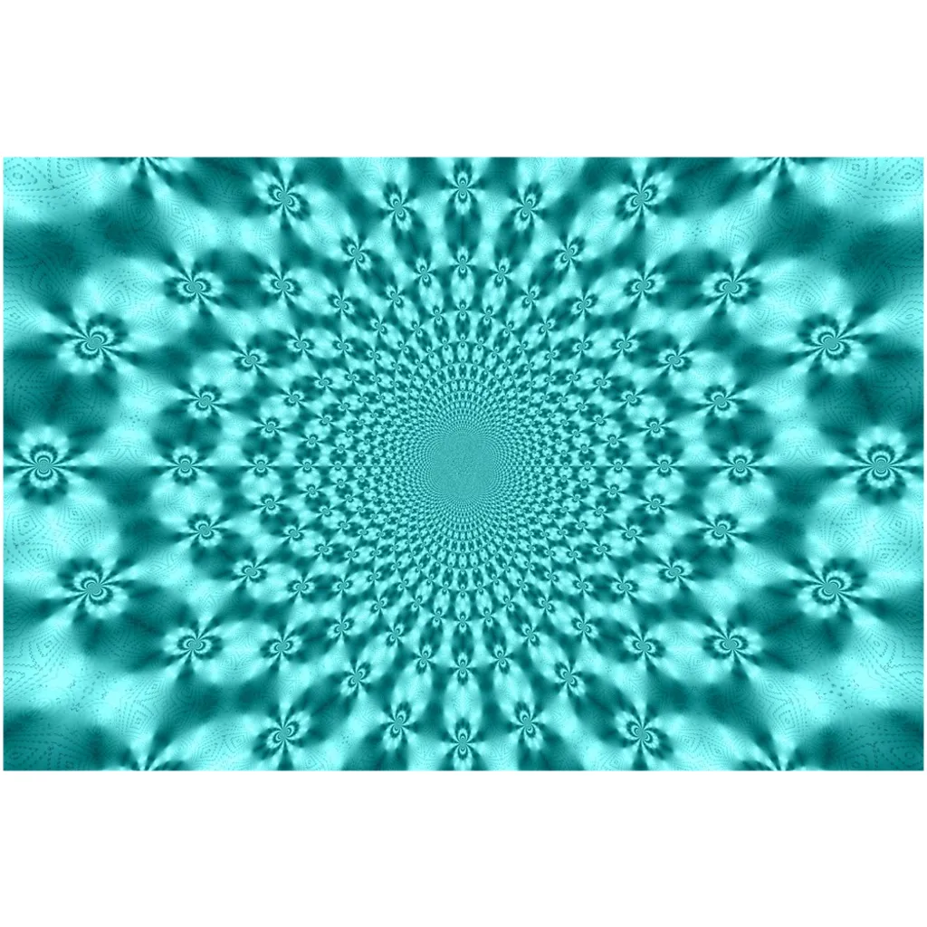 Teal Fractal w/ Fractals Canvas Posters