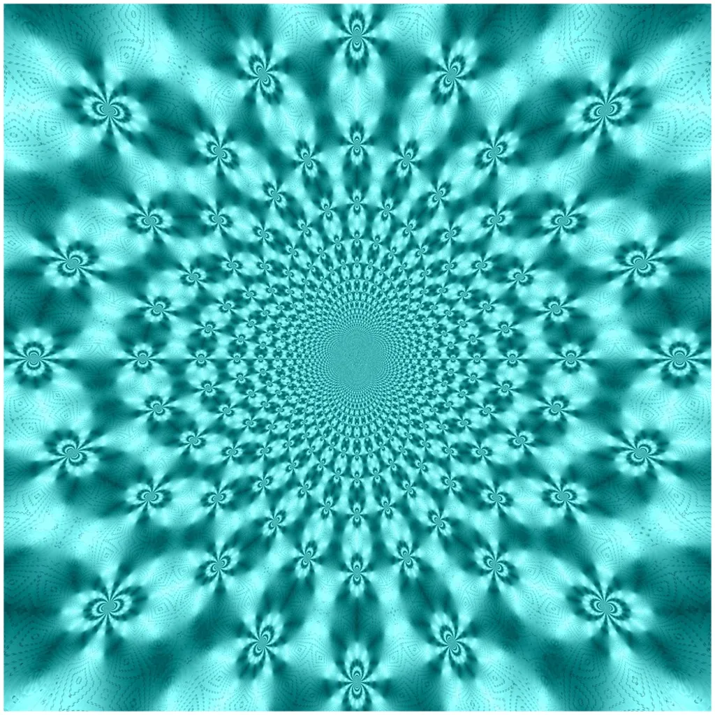 Teal Fractal w/ Fractals Canvas Posters