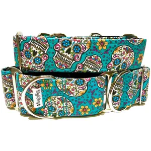 Teal Sugar Skulls