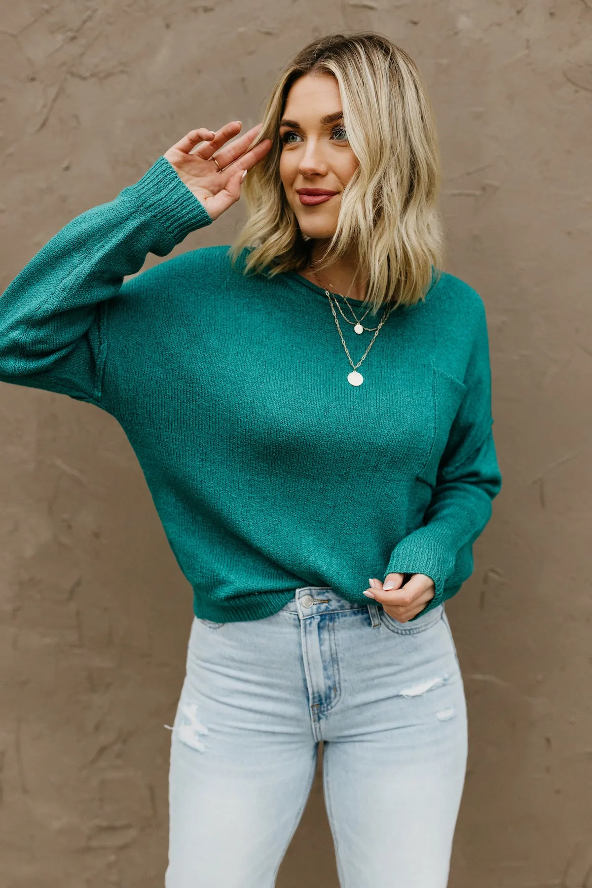 The Ellis Boat Neck Pocket Sweater  - FINAL SALE