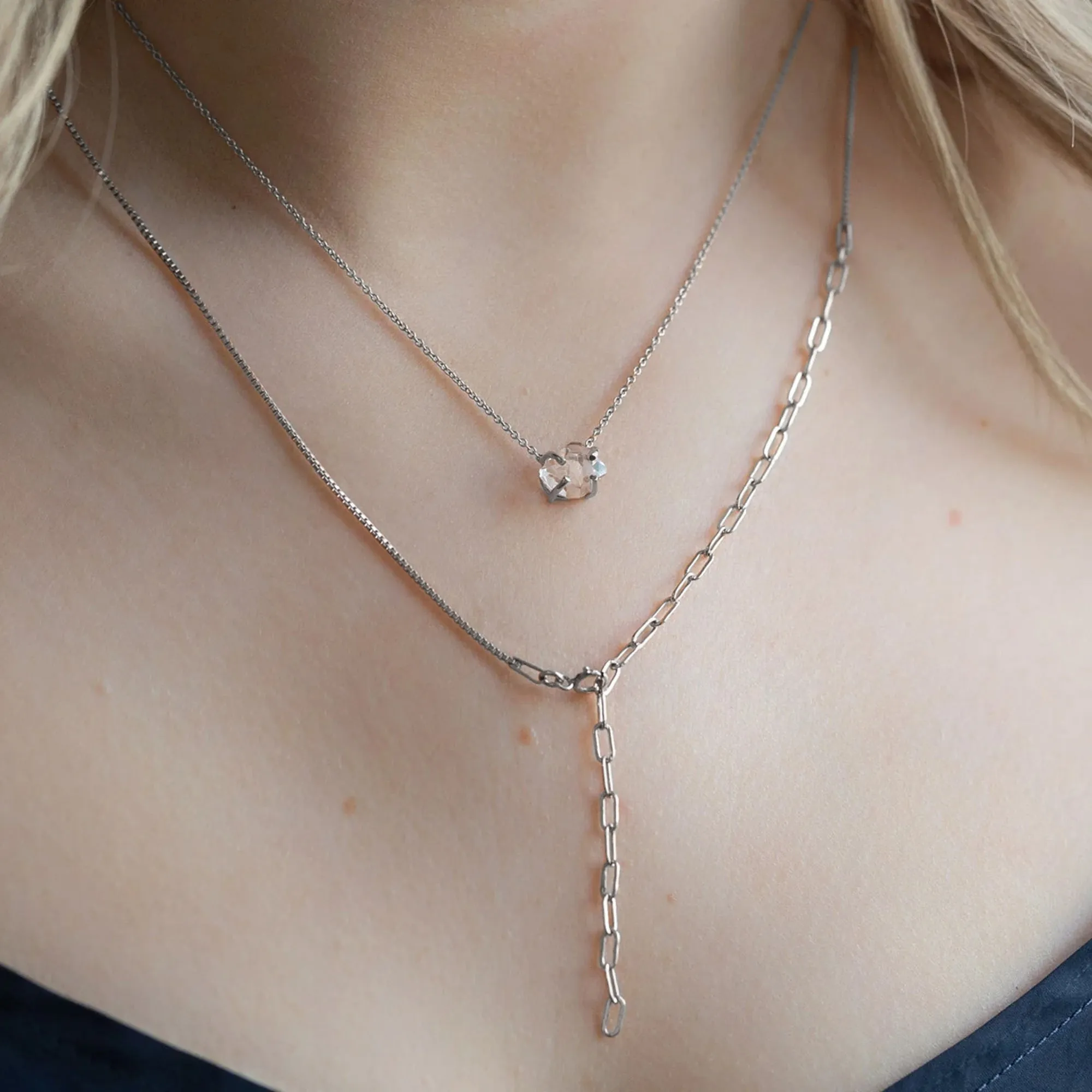 The Herkimer Diamond Necklace | Sterling Silver