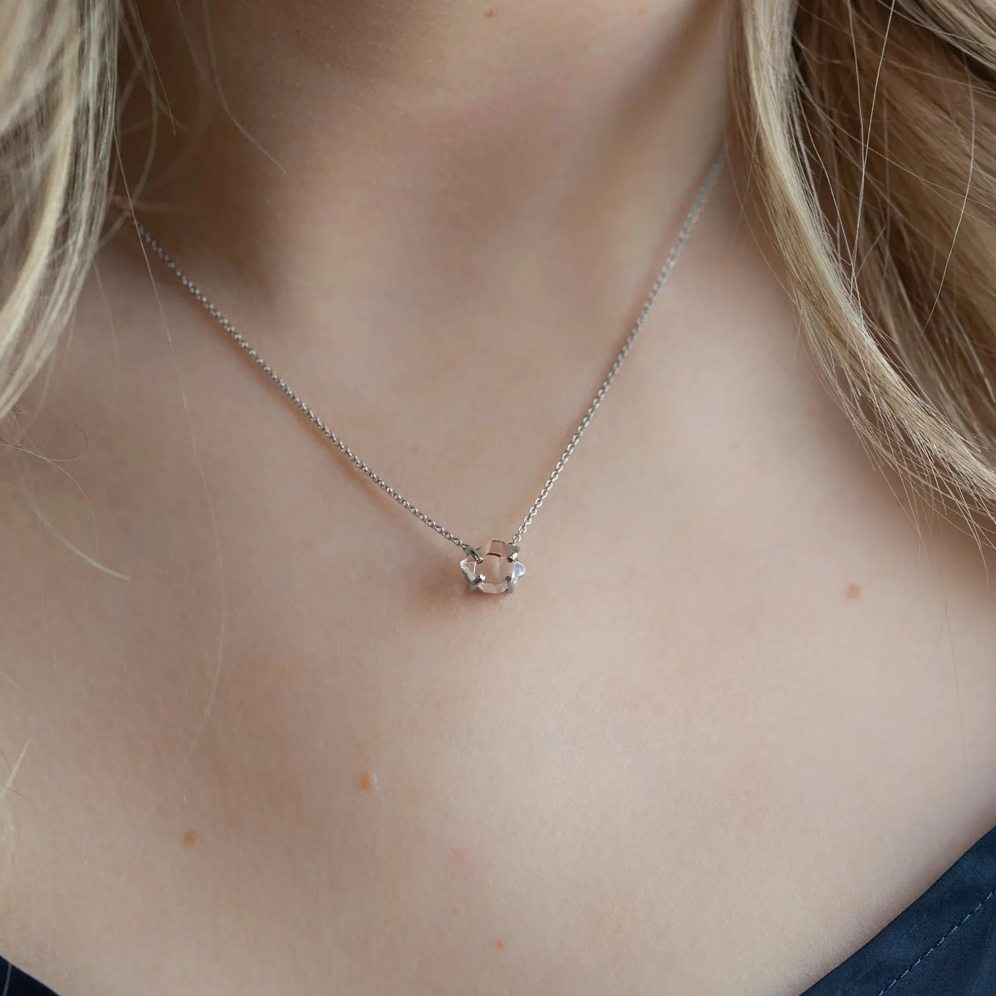 The Herkimer Diamond Necklace | Sterling Silver