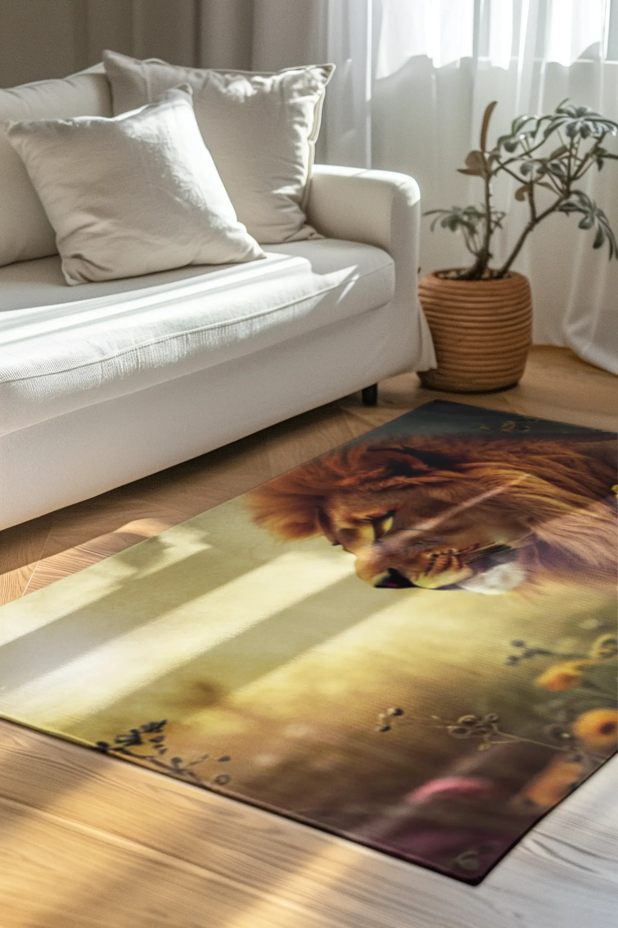 The Lion's Patio Area Rug