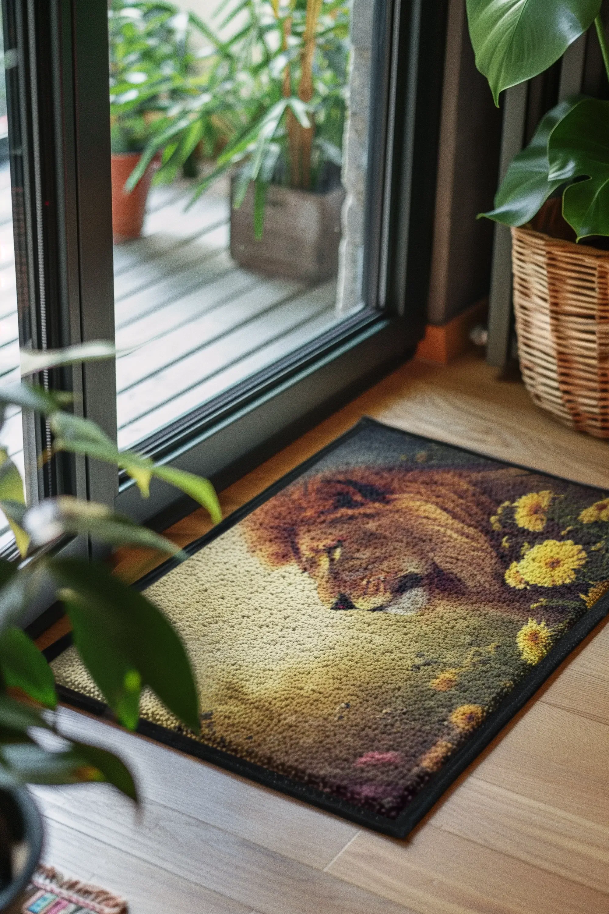 The Lion's Patio Area Rug