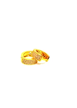 The "Camilla" studded huggie earrings