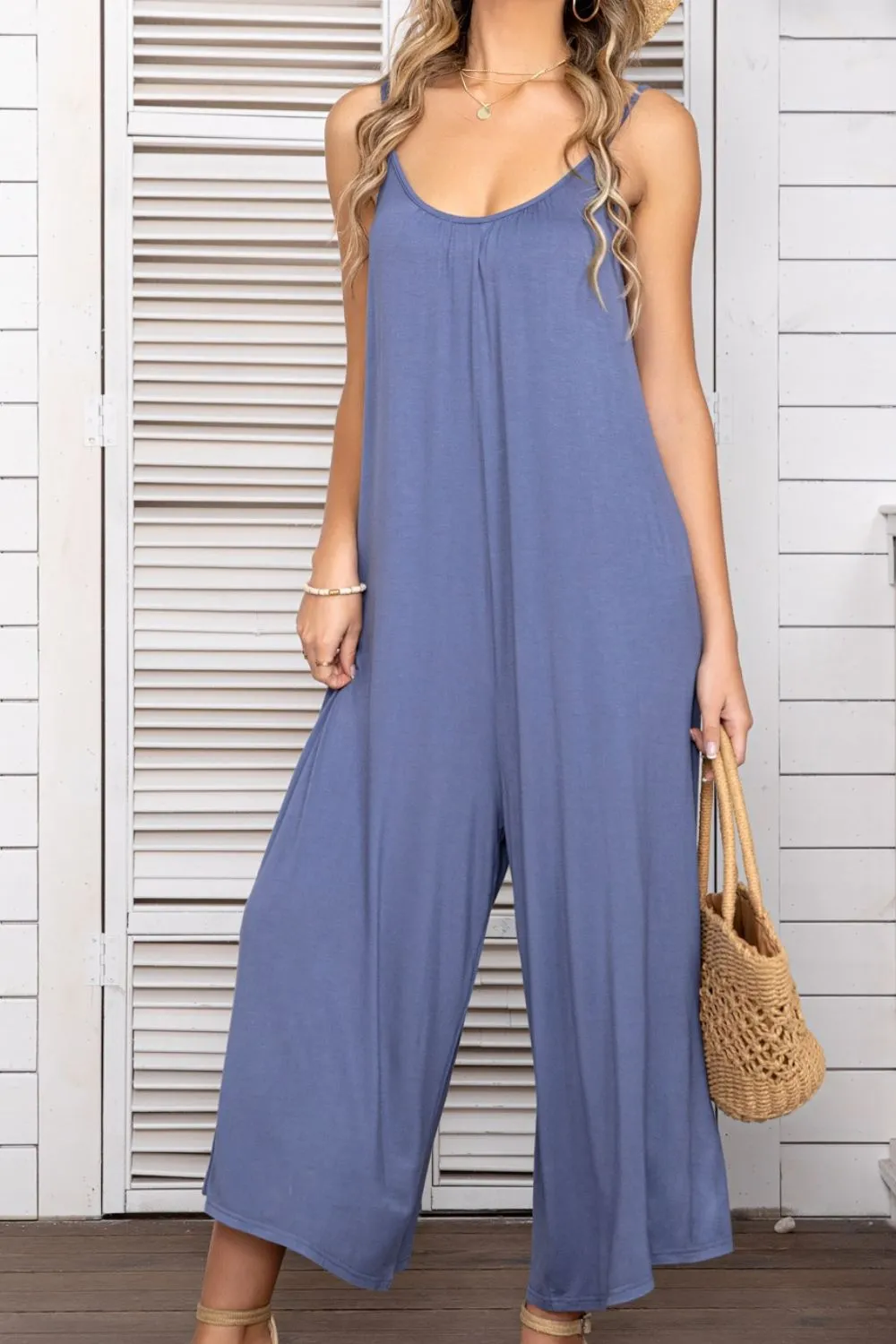 The Simple Days Jumpsuit- 2 Colors (Black, Periwinkle)