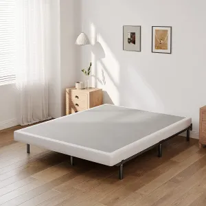 THEOCORATE Box Spring Queen, 5 Inch Low Profile Metal Spring, Heavy Duty Structure with Cover, Mattress Foundation, Noise Free, Non-Slip, Easy Assembly