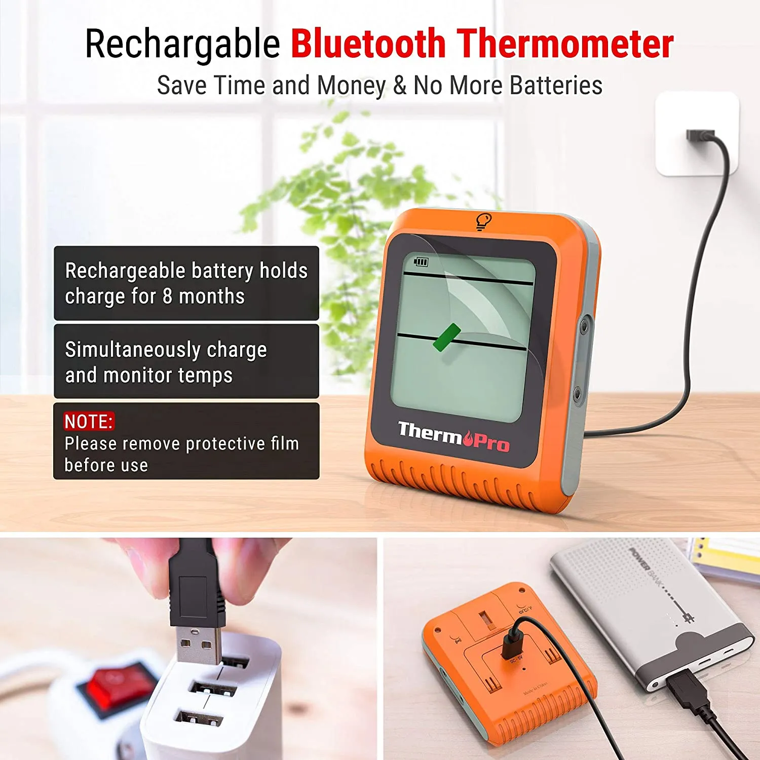 ThermoPro TP-25H2 Smart Bluetooth Meat Thermometer with Dual Probe
