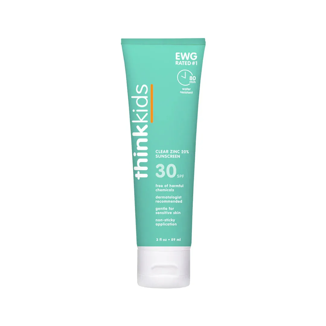 Thinksport Kids Clear Zinc Sunscreen SPF 30  - 89 ml / 3 oz