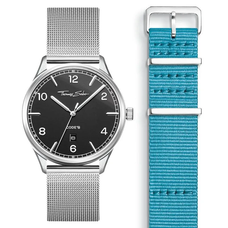 Thomas Sabo Watch unisex CODE TS silver black