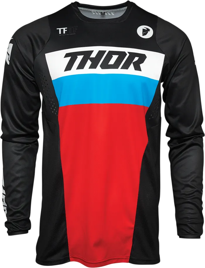 Thor Jersey Mx Pulse M S21 Racer Black Red Blue Youth Medium