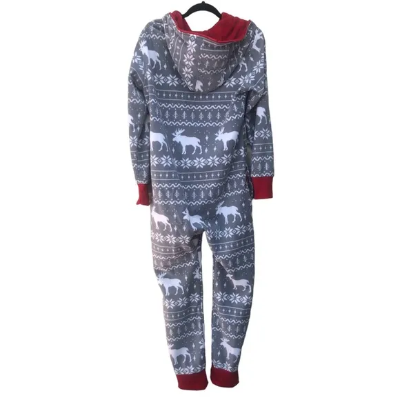 Tipsy Elves Women’s Grey Moose Jumpsuit size Small