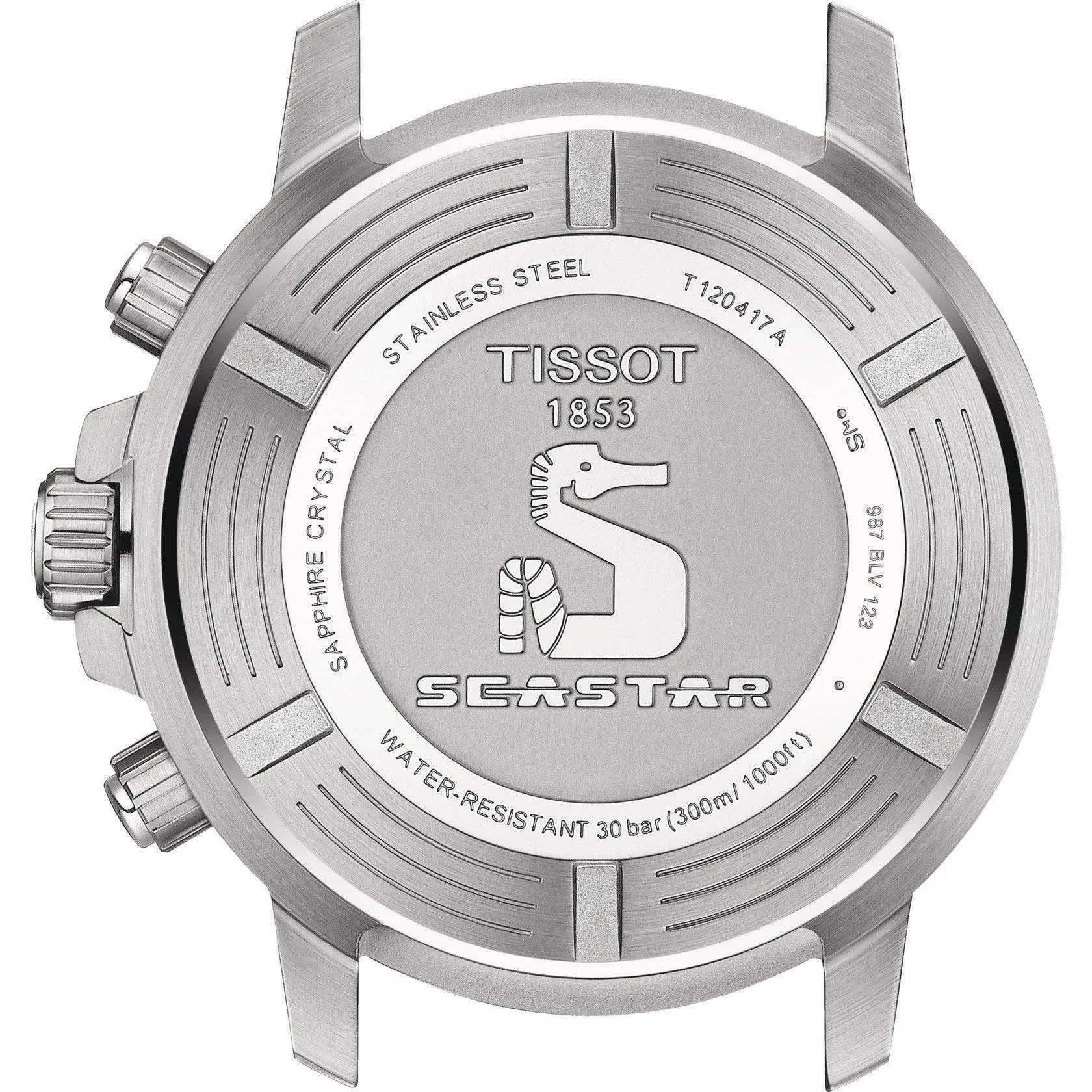 Tissot watch Seastar 1000 Chronograph 45mm blue quartz steel t120.417.11.041.01