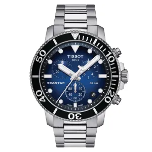 Tissot watch Seastar 1000 Chronograph 45mm blue quartz steel t120.417.11.041.01