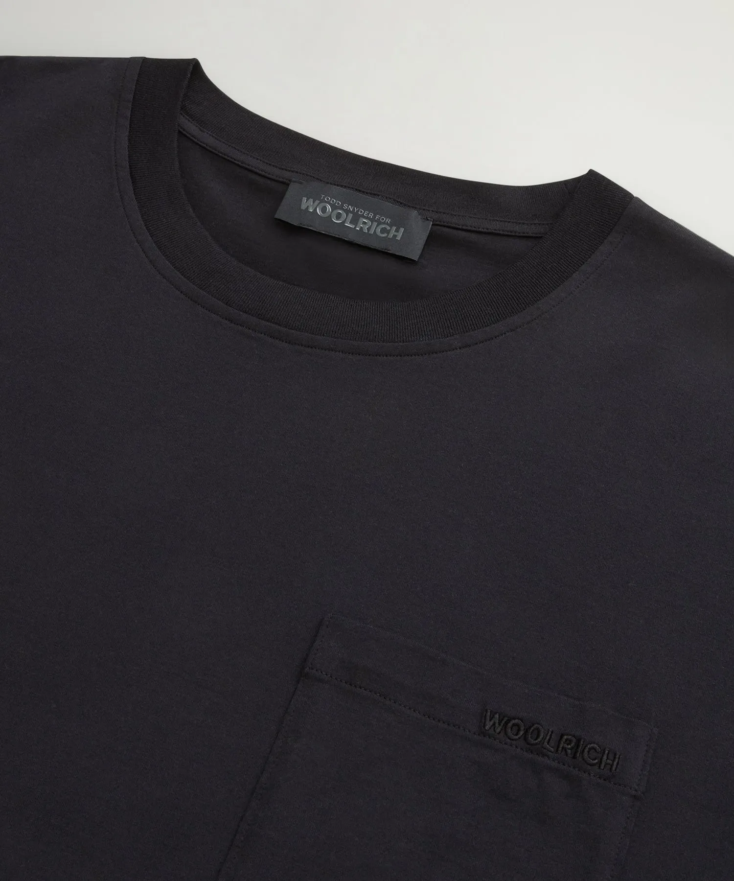 Todd Snyder x Woolrich Jersey Pocket Tee in Black