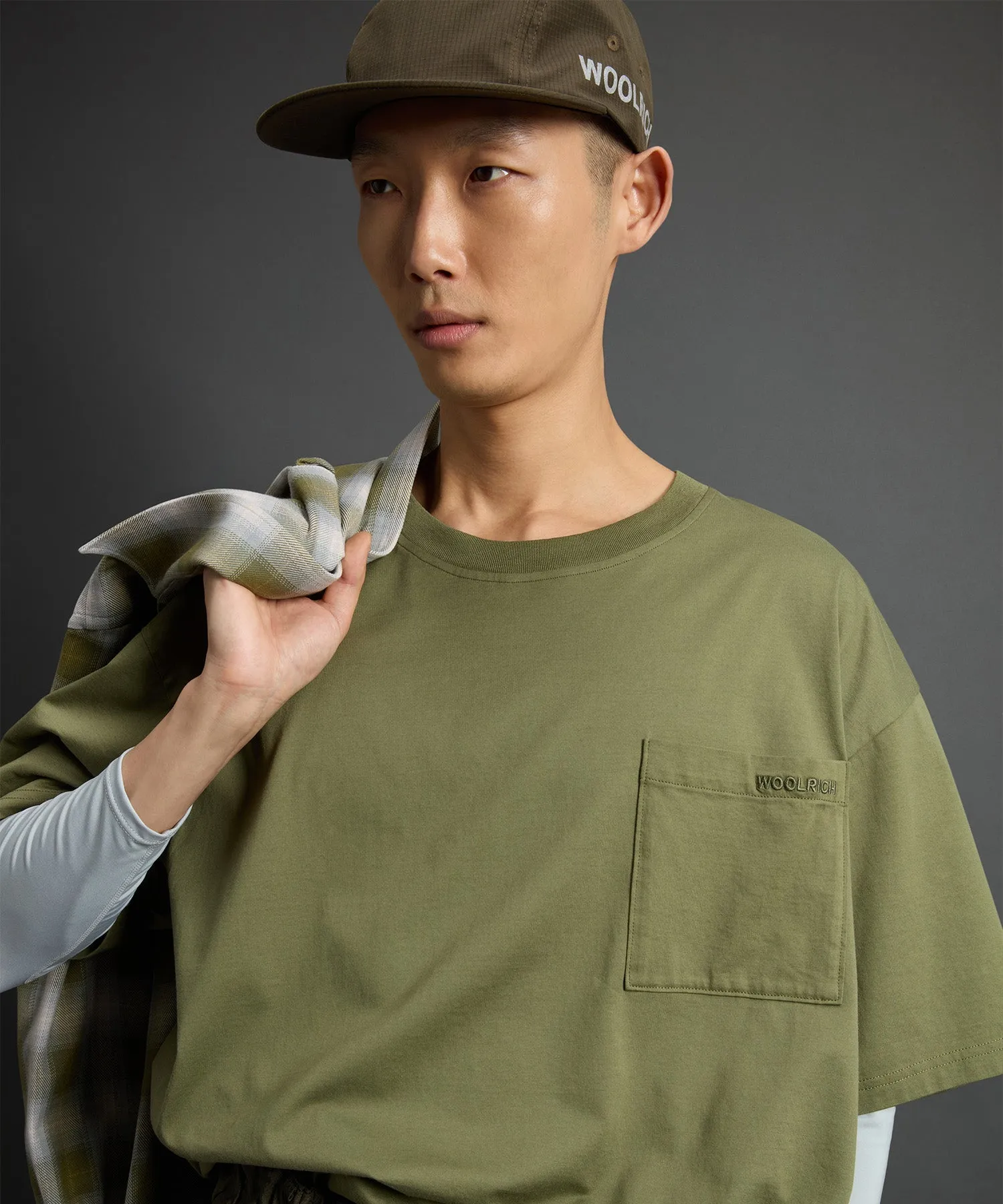 Todd Snyder x Woolrich Jersey Pocket Tee in Green