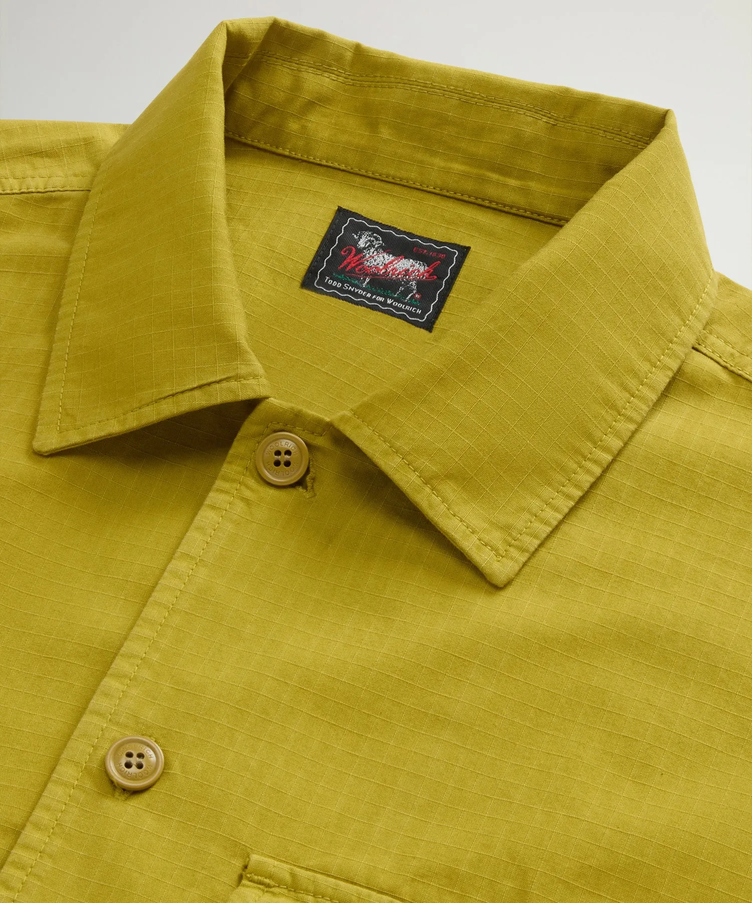 Todd Snyder x Woolrich Utility Shirt in Golden Palm