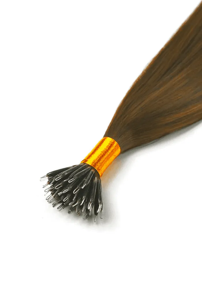 Toffee Brown (#5) Nano Ring Hair Extensions
