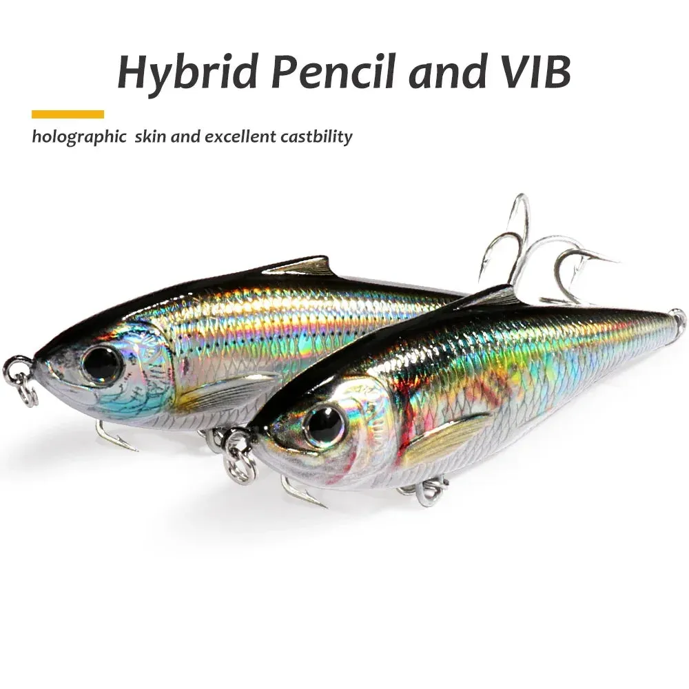 Top Water Floating 20g 9cm Pencil Lure 12g 7.5cm VIB Rattle Steel Ball Wobbler