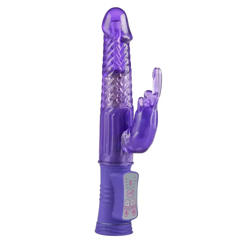 Toy Joy Purple Powerful Rabbit Vibrator with Clit Stim