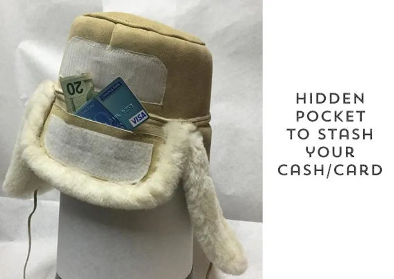 TRAPPER HAT - Hand Made Genuine sheepskin Ushanka hat