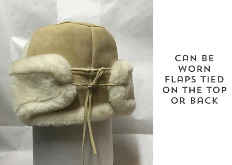 TRAPPER HAT - Hand Made Genuine sheepskin Ushanka hat