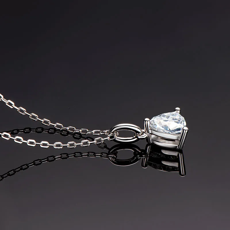Trillion Cut Solitaire Moissanite Pendant Necklace