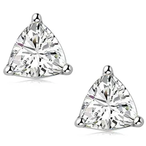 Trillion Cut Solitaire Moissanite Stud Earrings Pendant Necklace