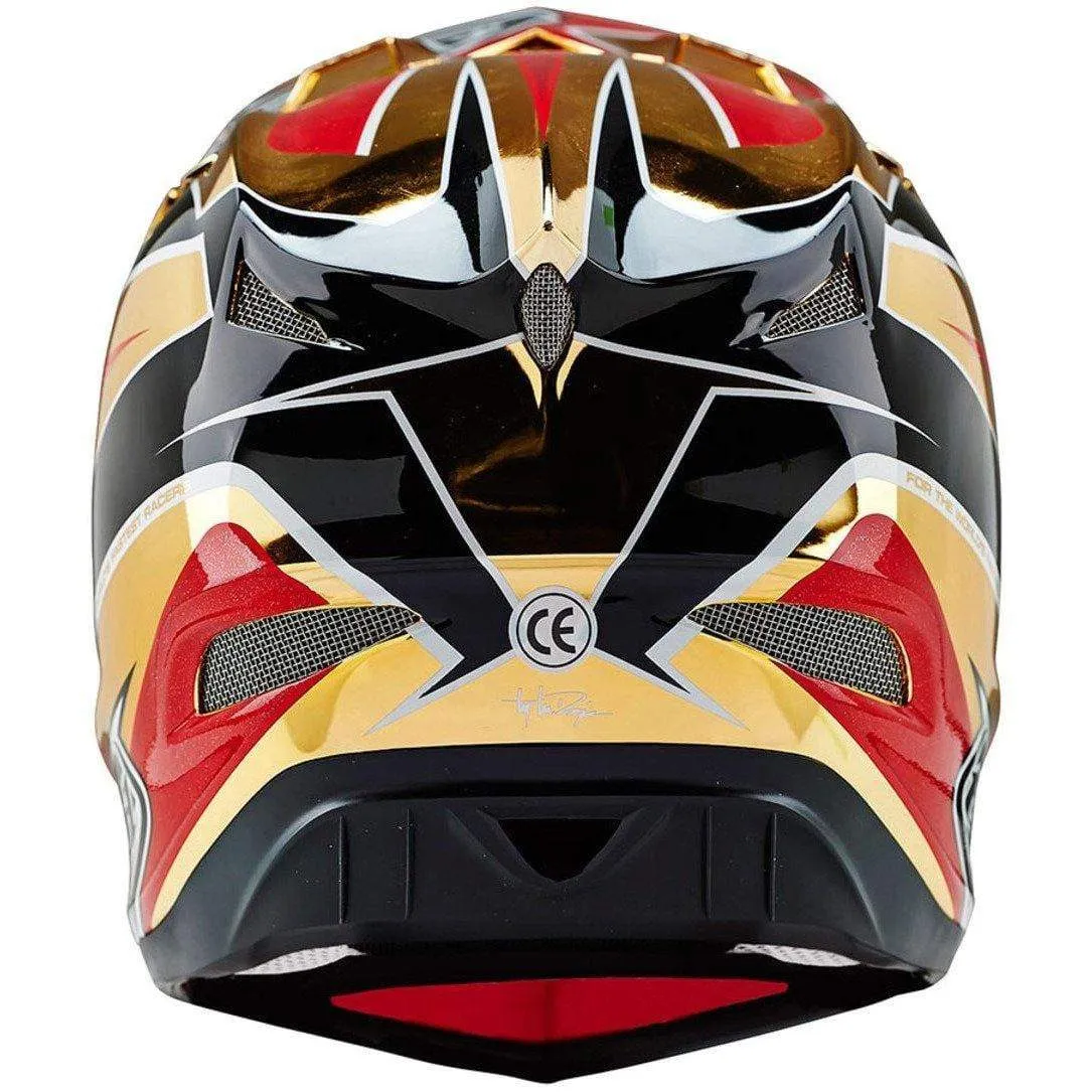 Troy Lee D3 Composite Full Face Helmet - Reflex Gold Chrome