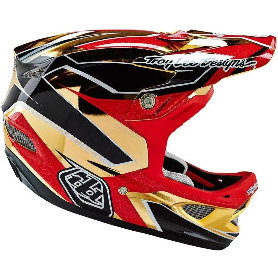 Troy Lee D3 Composite Full Face Helmet - Reflex Gold Chrome