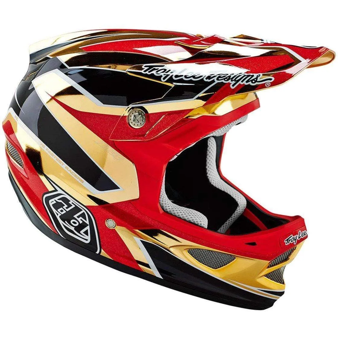 Troy Lee D3 Composite Full Face Helmet - Reflex Gold Chrome