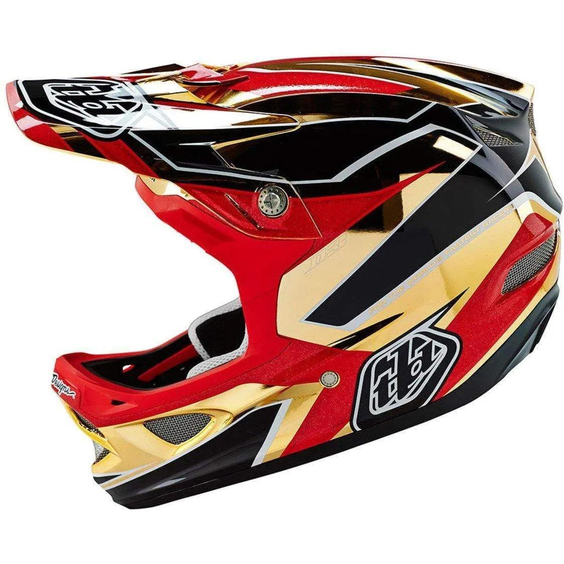 Troy Lee D3 Composite Full Face Helmet - Reflex Gold Chrome