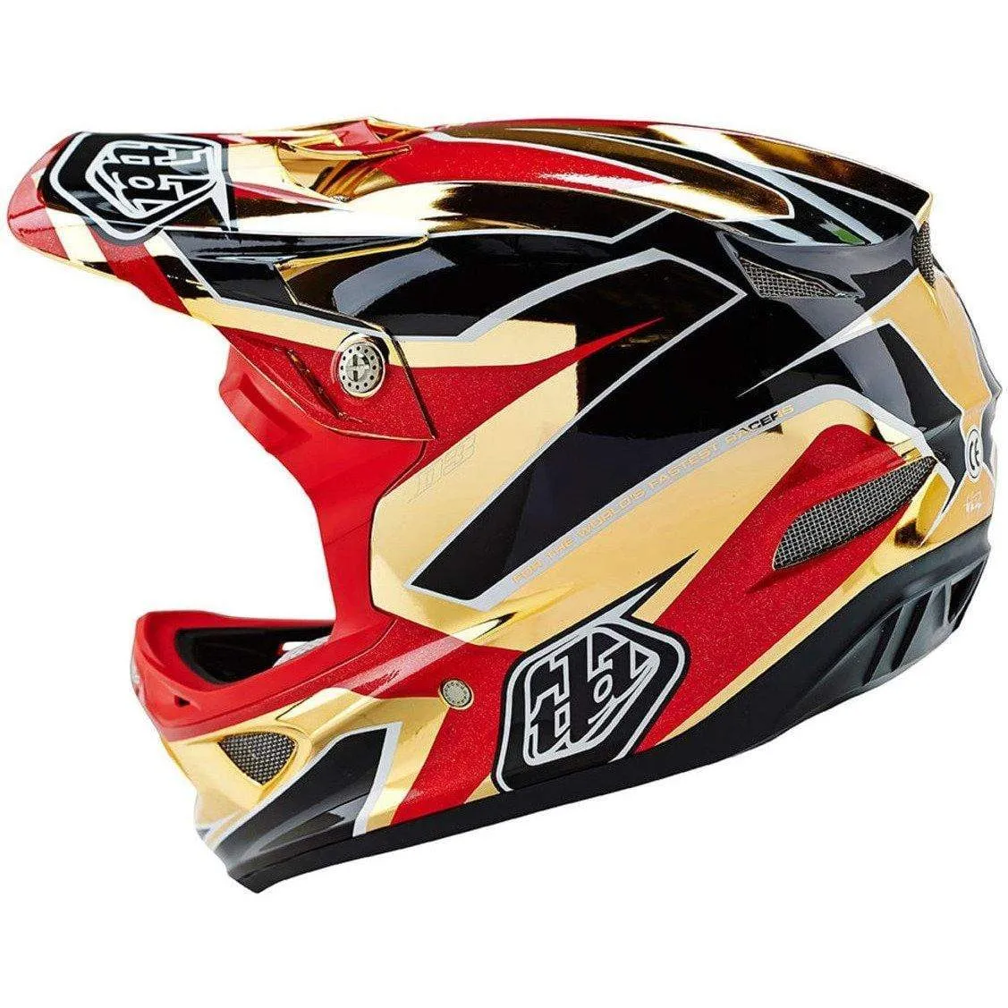 Troy Lee D3 Composite Full Face Helmet - Reflex Gold Chrome