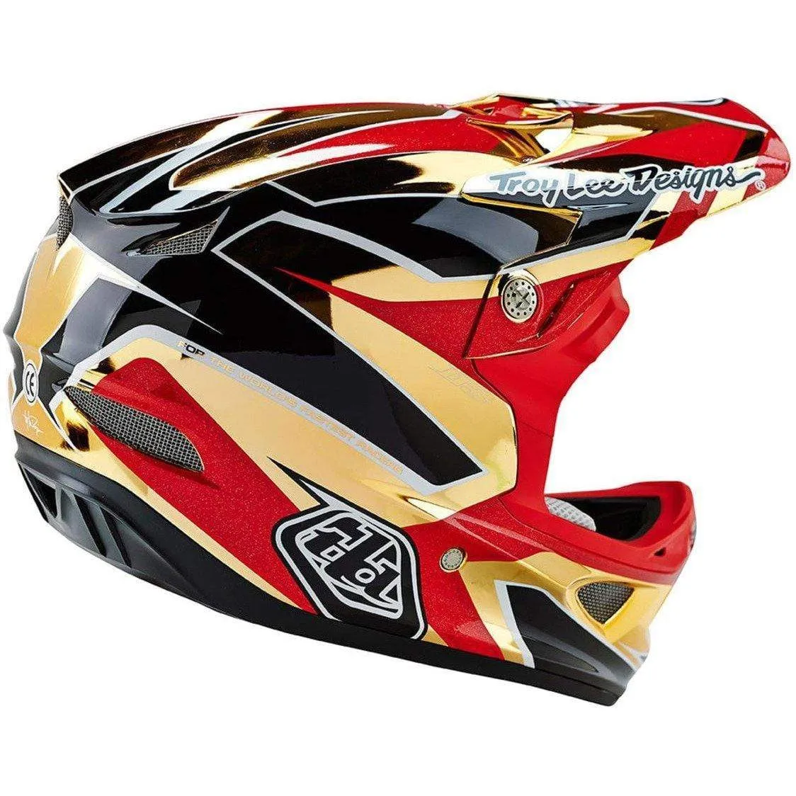 Troy Lee D3 Composite Full Face Helmet - Reflex Gold Chrome