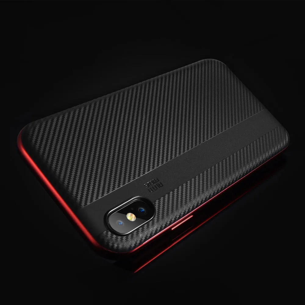 Ultra Thin Slim Fashion Acrylic Frame   Black Soft TPU Cover For iPhone X - Blue,Gold,Gray,Red,Silver