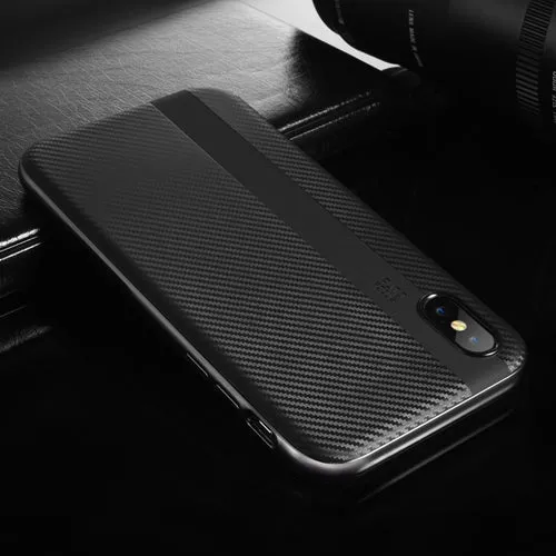 Ultra Thin Slim Fashion Acrylic Frame   Black Soft TPU Cover For iPhone X - Blue,Gold,Gray,Red,Silver