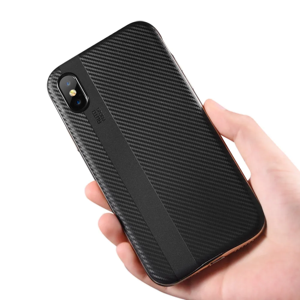 Ultra Thin Slim Fashion Acrylic Frame   Black Soft TPU Cover For iPhone X - Blue,Gold,Gray,Red,Silver