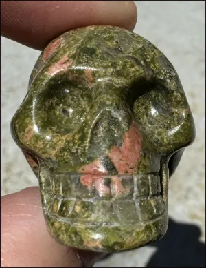 UNAKITE Crystal Skull - Connect with Mother Earth - with Synergy 9  years