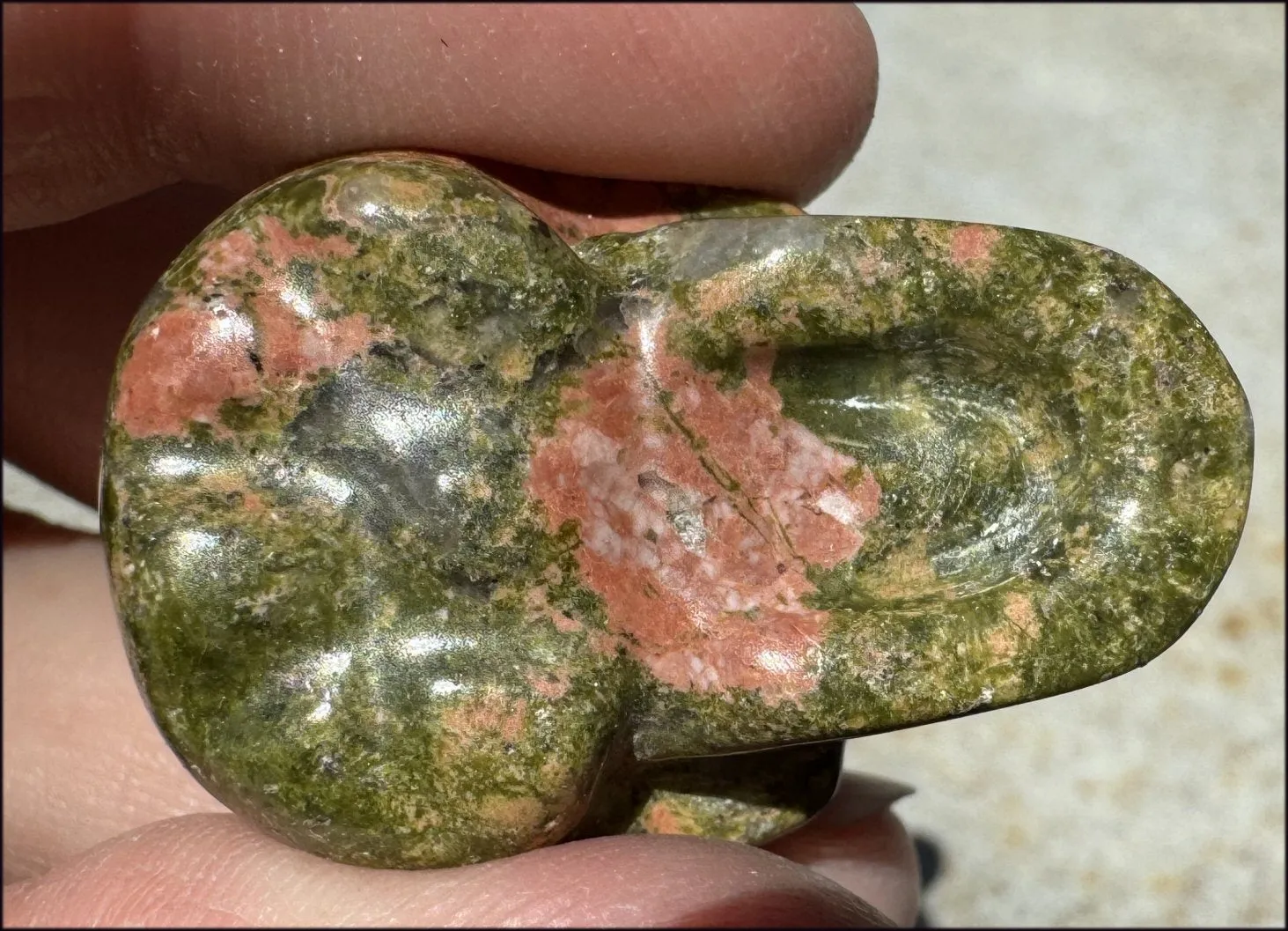 UNAKITE Crystal Skull - Connect with Mother Earth - with Synergy 9  years
