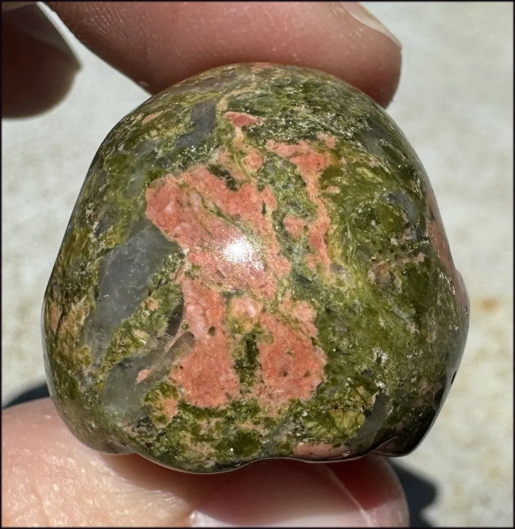 UNAKITE Crystal Skull - Connect with Mother Earth - with Synergy 9  years