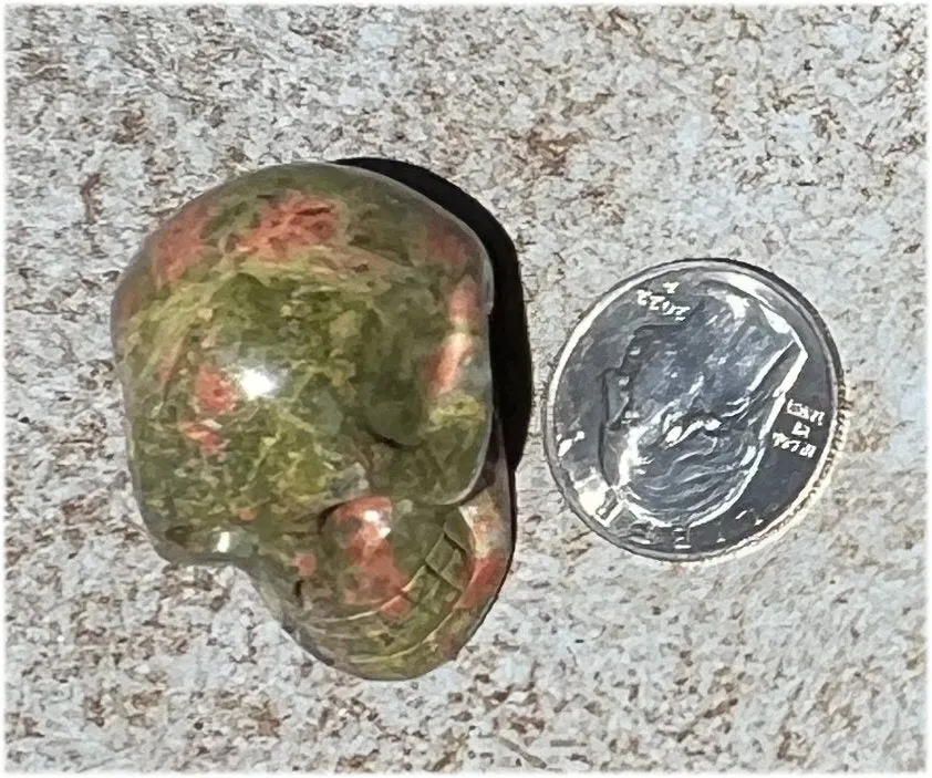 UNAKITE Crystal Skull - Self-Growth, Connect with Animal Totem