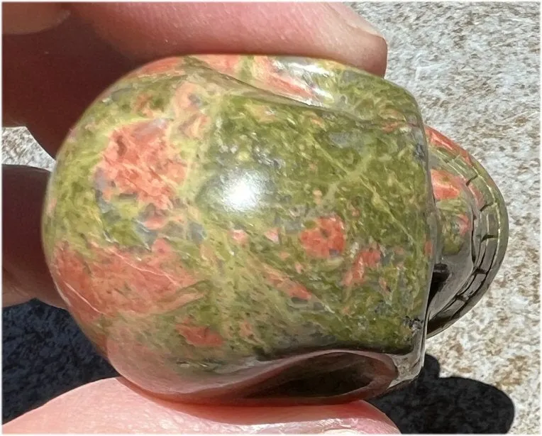 UNAKITE Crystal Skull - Self-Growth, Connect with Animal Totem
