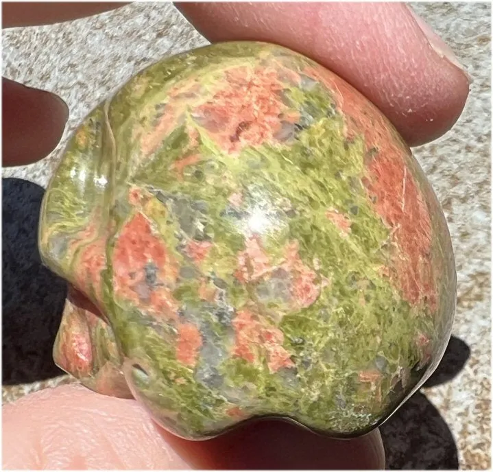 UNAKITE Crystal Skull - Self-Growth, Connect with Animal Totem