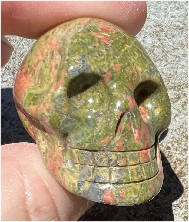 UNAKITE Crystal Skull - Self-Growth, Connect with Animal Totem