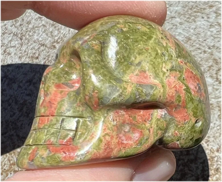 UNAKITE Crystal Skull - Self-Growth, Connect with Animal Totem