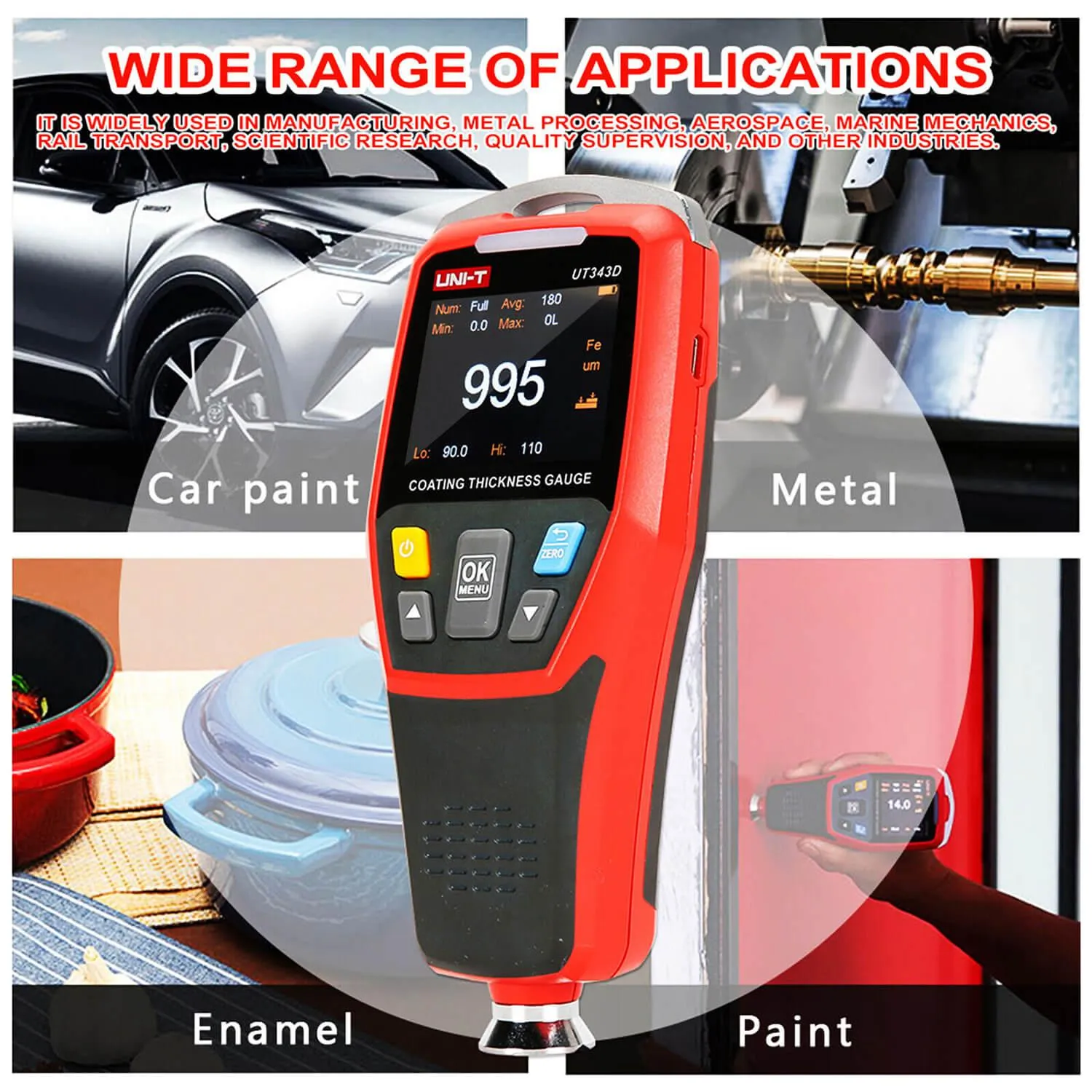 UNI-T Coating Thickness Gauge Digital DFT Meter