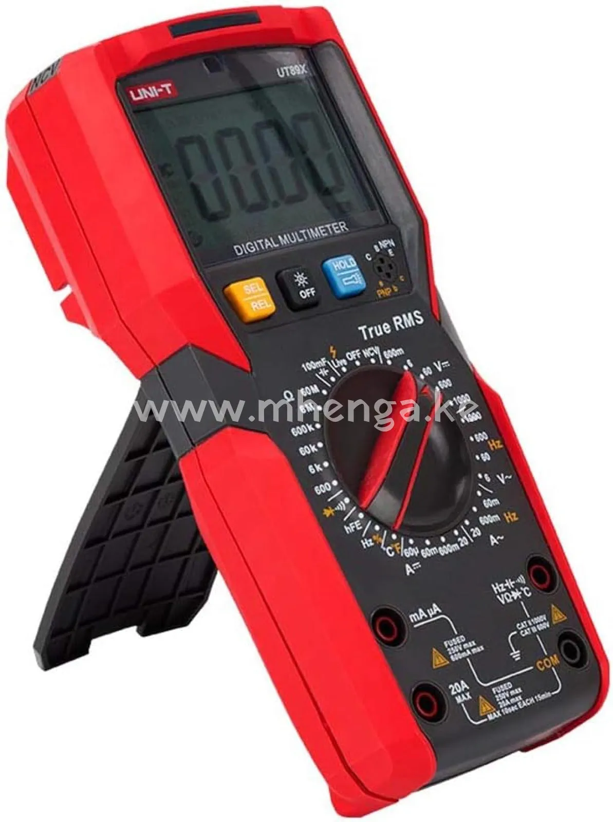UNI-T UT89X Digital Multimeter,TRMS 6000 Counts Volt Meter Manual Ranging,Measures AC/DC Voltage Tester,Resistance,Capacitance,Diode,NCV,Temperature,LED Test (UT89X）